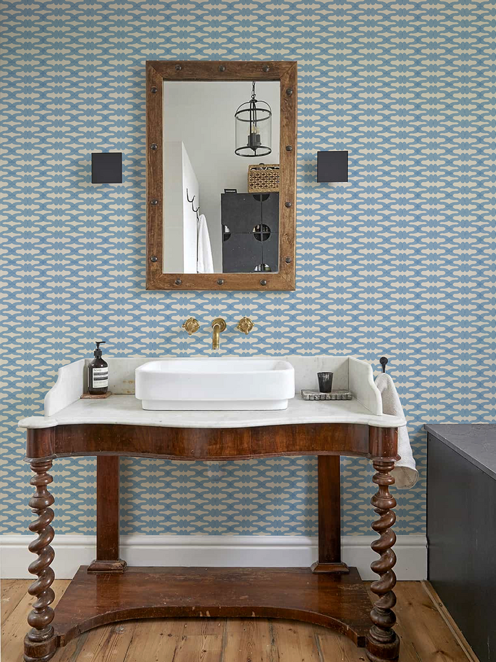 Knot blue wallpaper