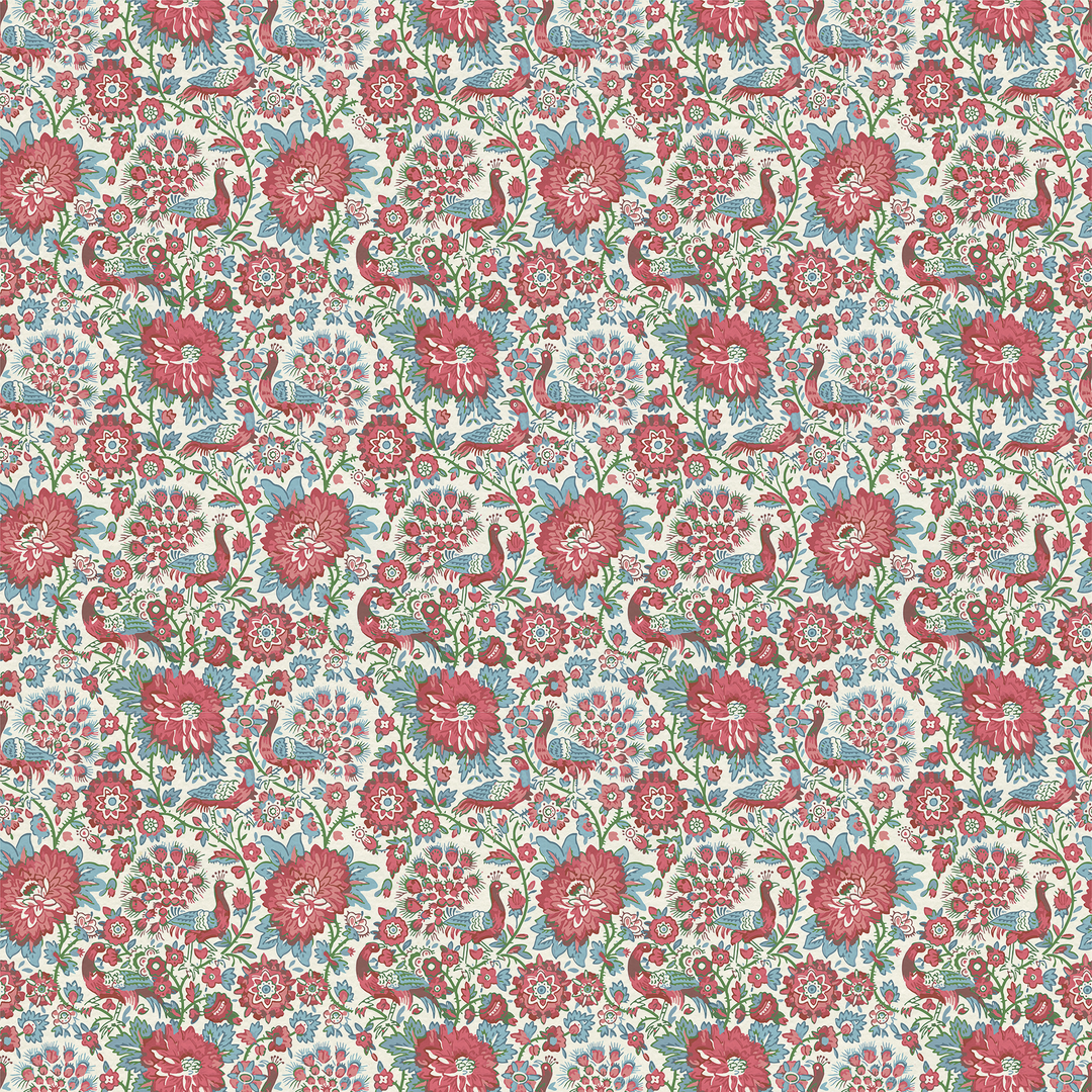 Carta da parati rossa Lilly