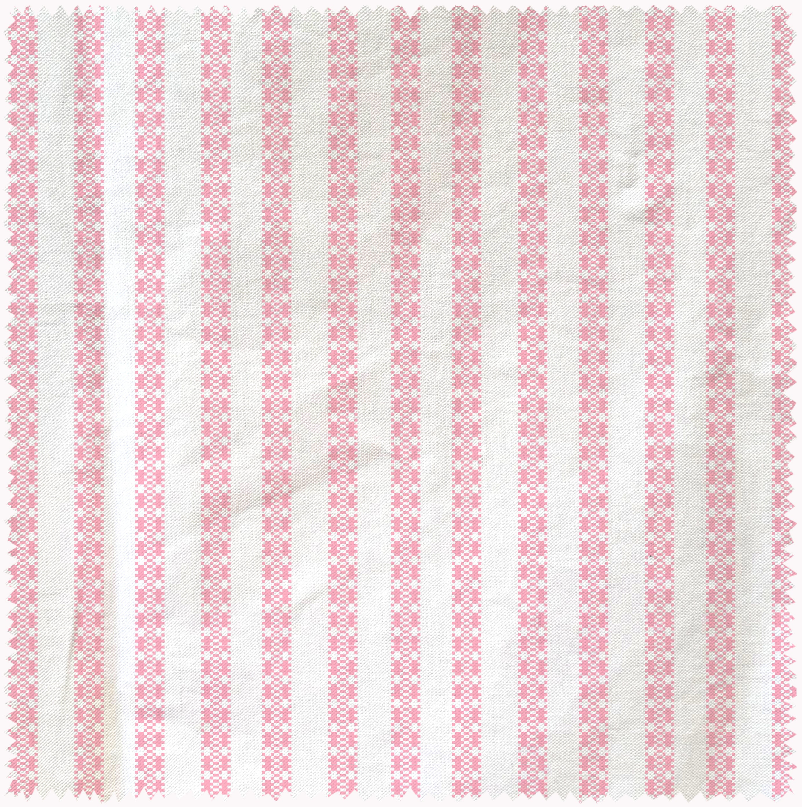 Zinal Stripe Rose Designer Linen Fabric | Charlotte Gaisford