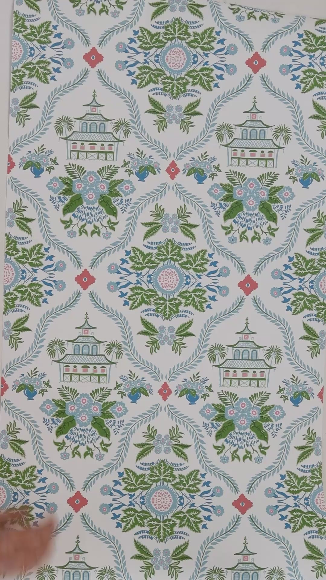 Carta da parati verde Alice