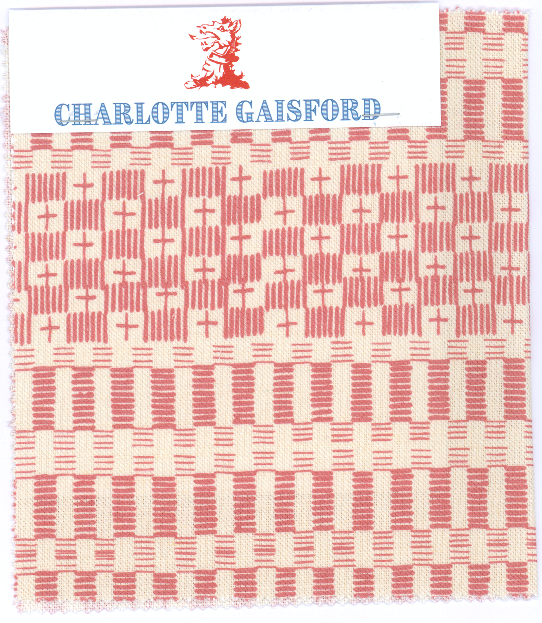 Victoria red interiors designer fabric – Charlotte Gaisford
