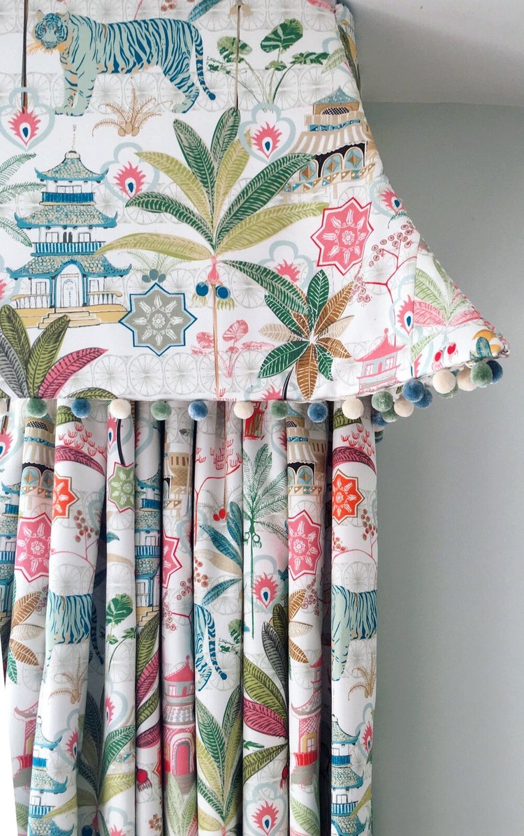 Tiger blue fabric