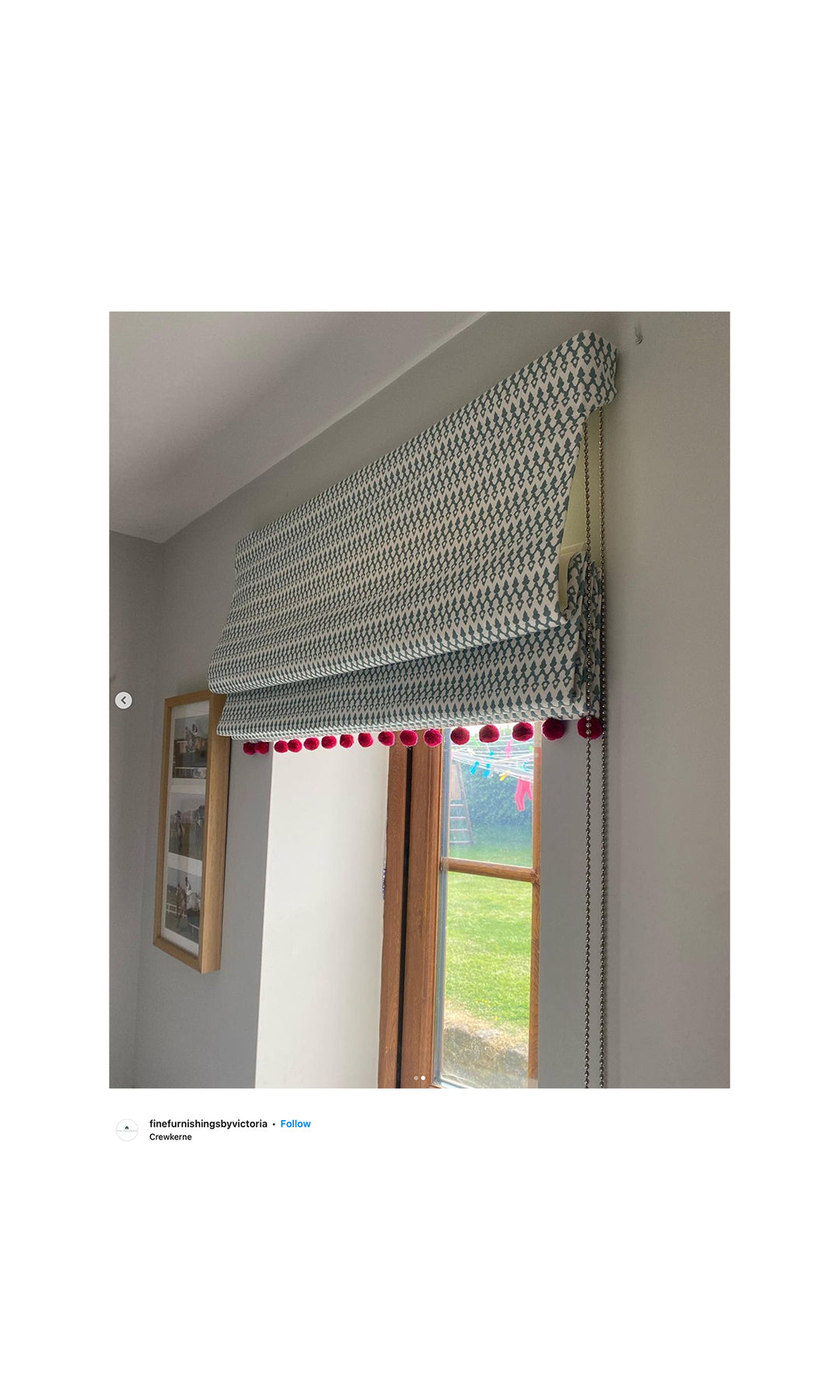 Tea for Two storm roman blind