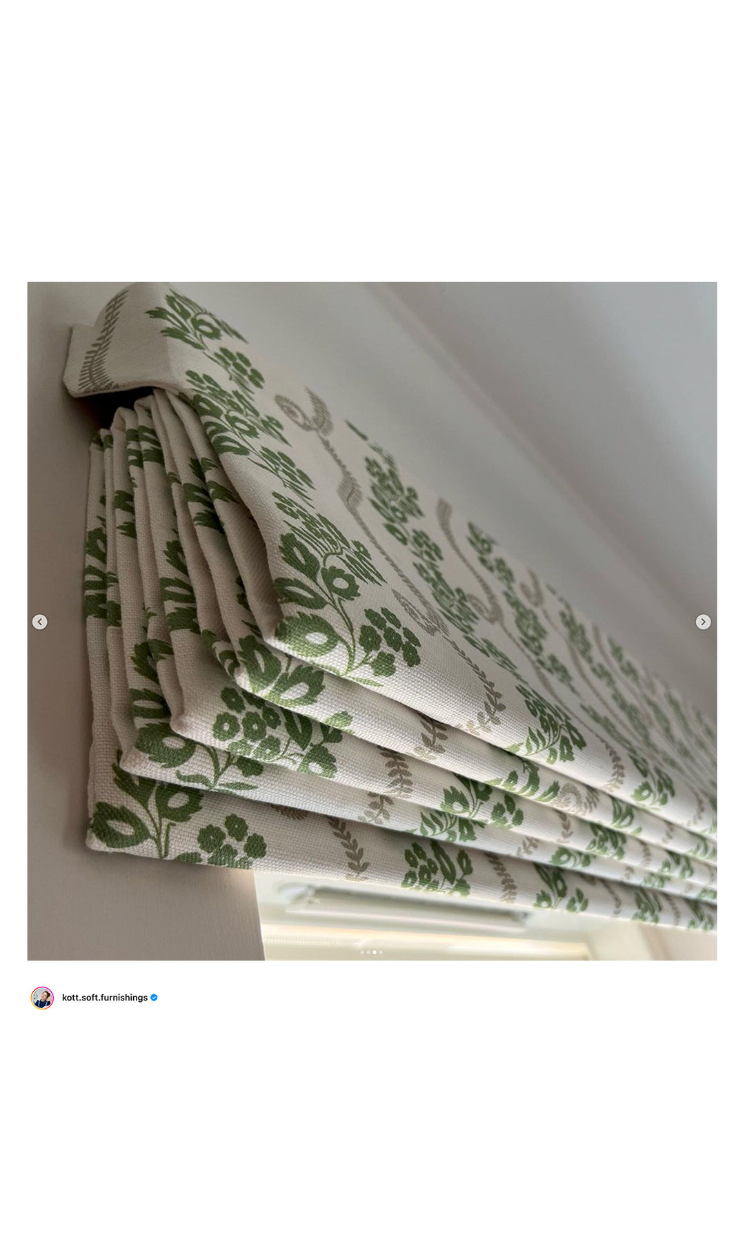 Piccadilly green roman blinds