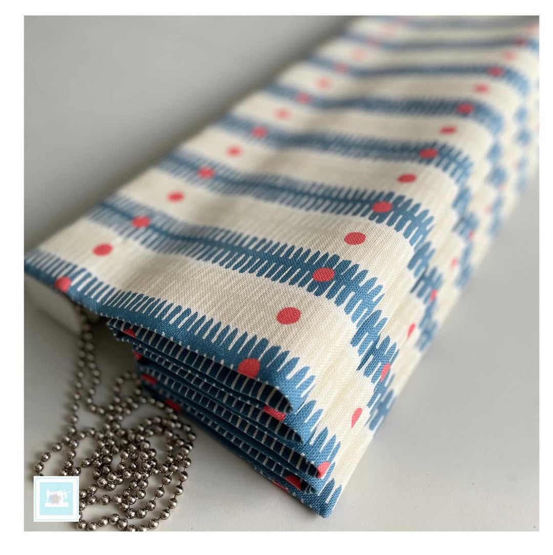 Zara blue blinds by @stitchingsmalldelights