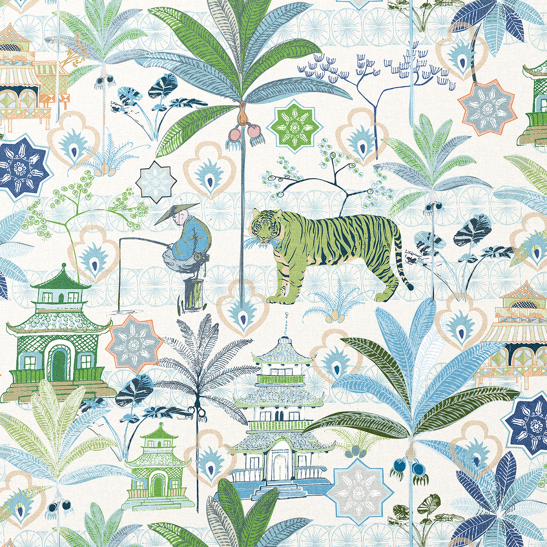 Tiger green fabric combinations