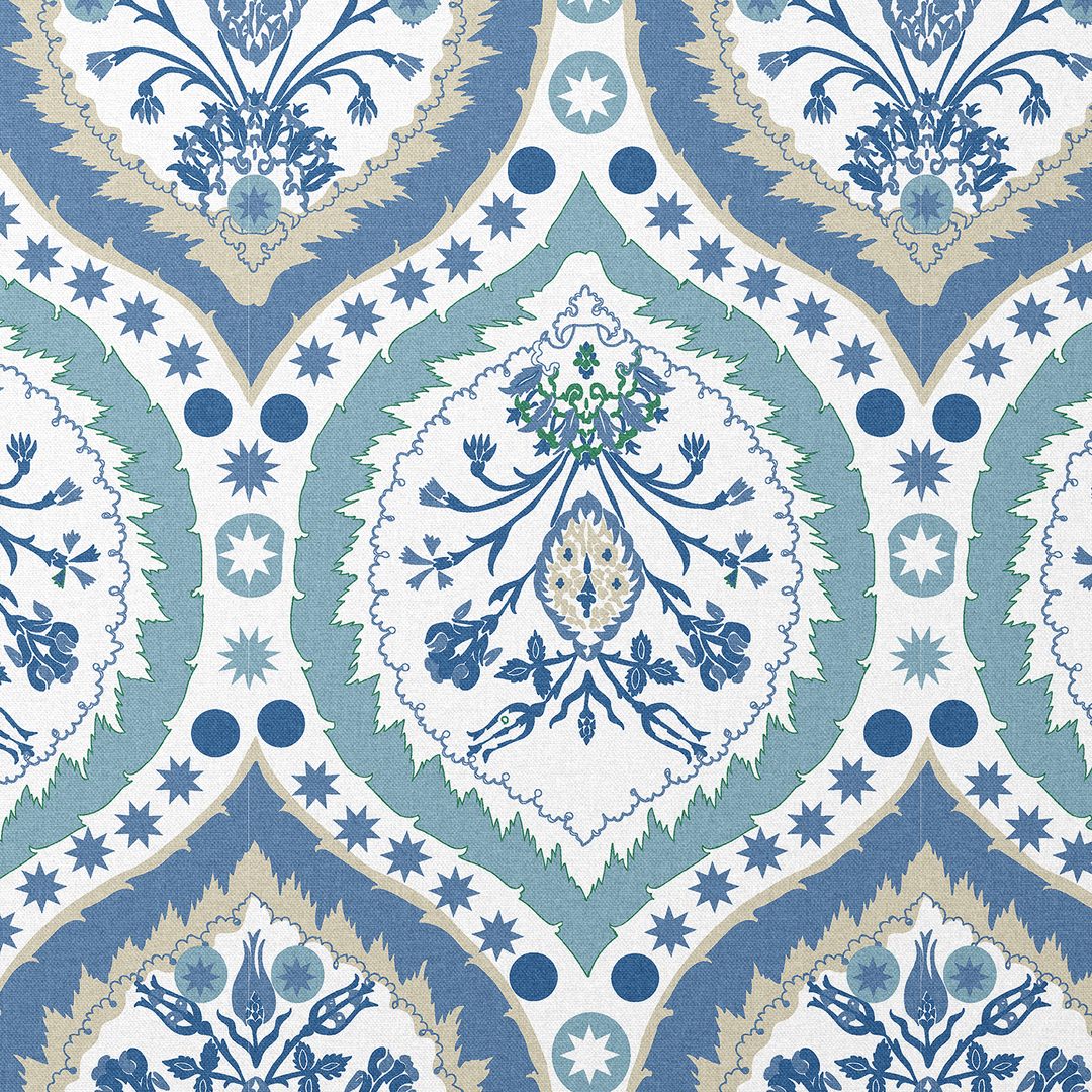 Camilla pretty blue fabric combinations