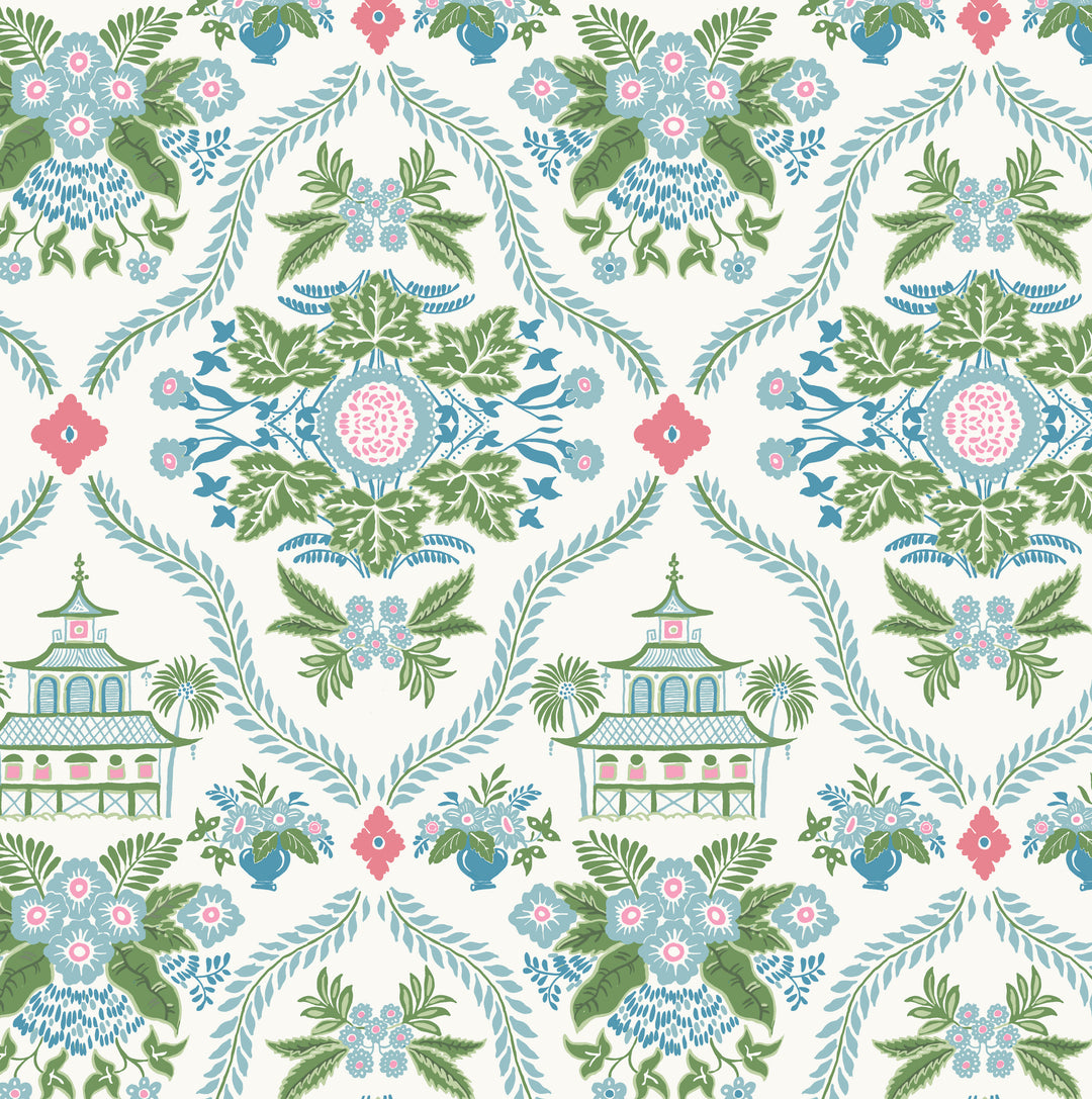 Papier peint vert Alice