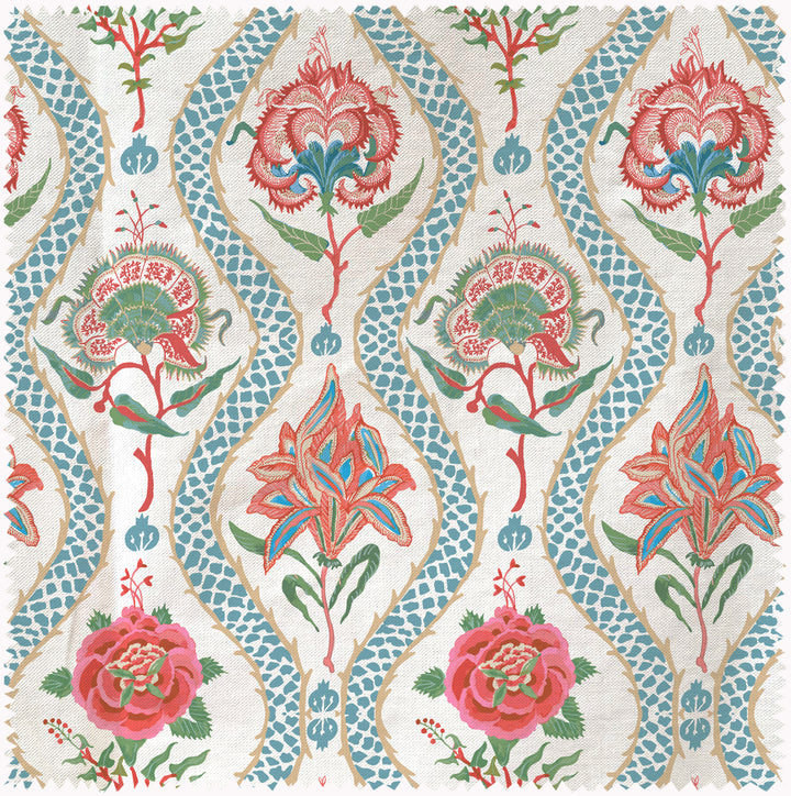 Chintzy blue fabric