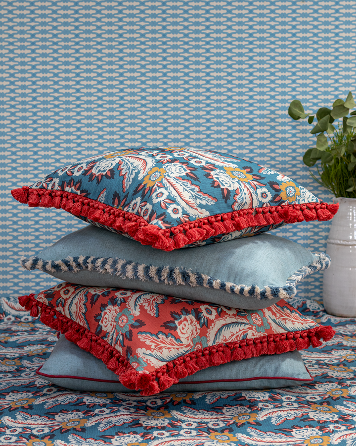 Cornflower blue fabric