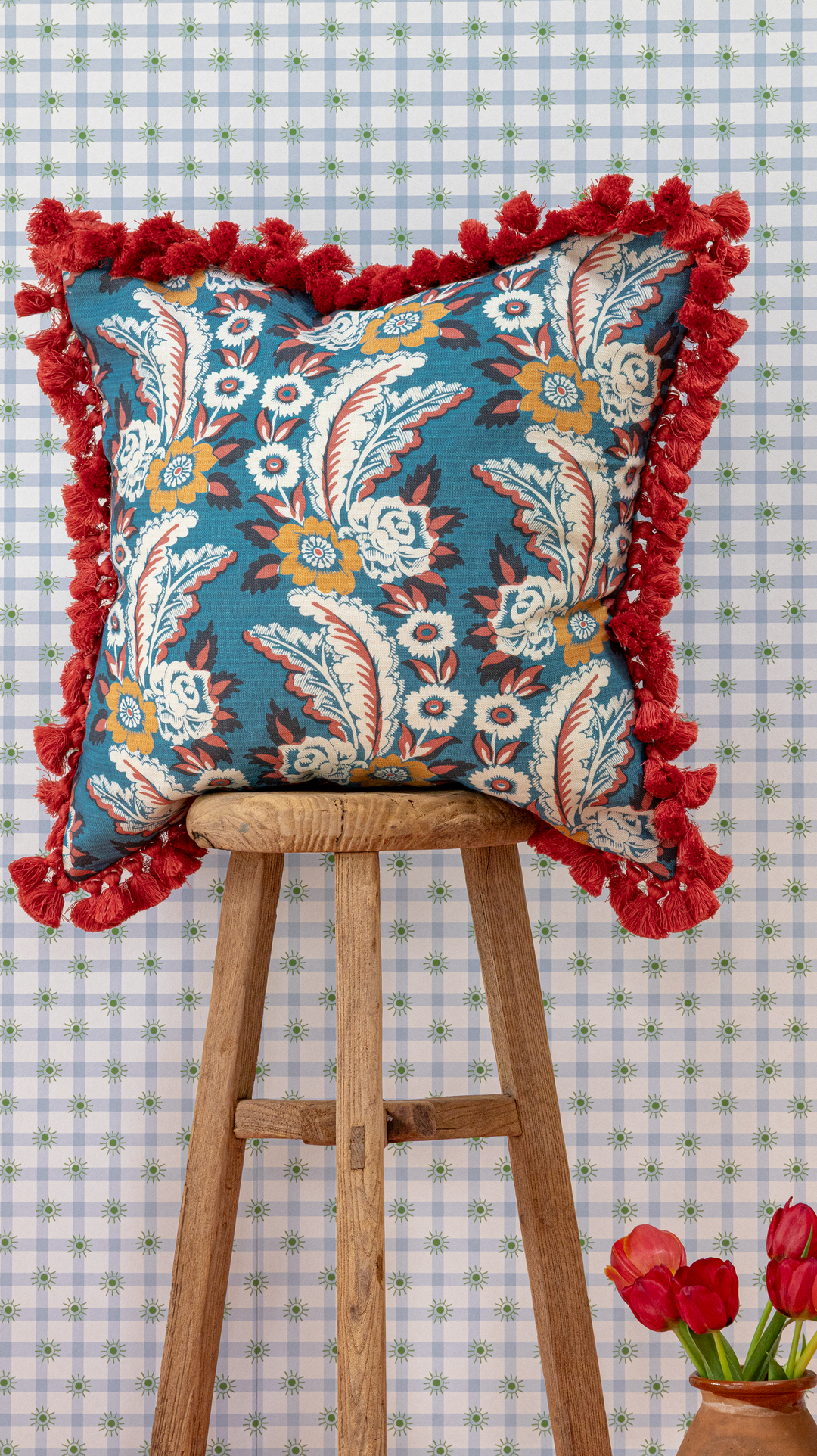 Cornflower blue fabric