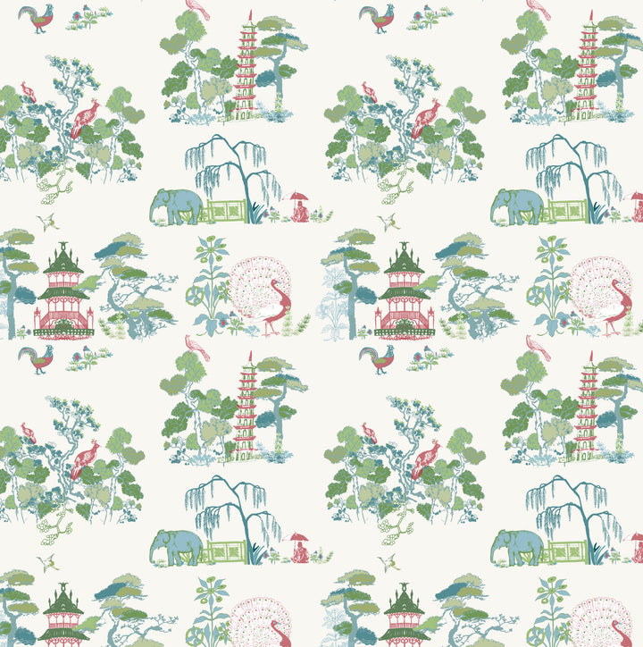 Dreaming Garden Green Wallpaper