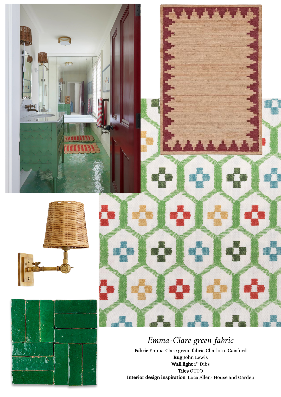 Emma-Clare green fabric