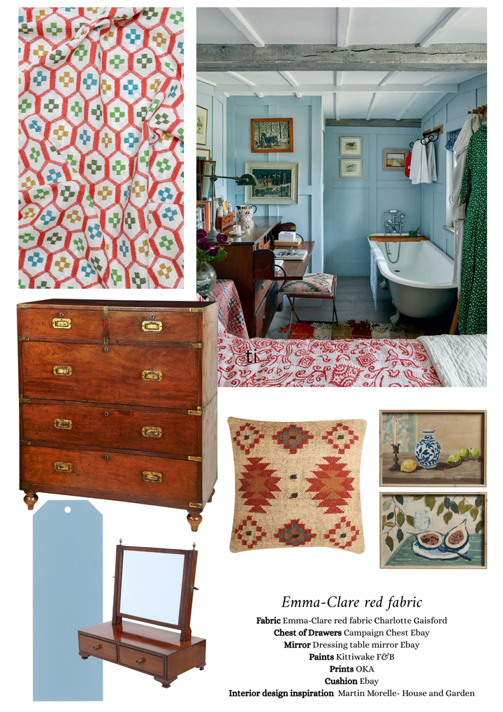 Emma-Clare red fabric