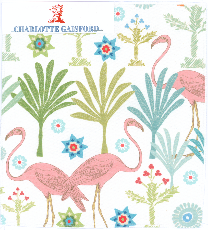 Tissu flamant rose