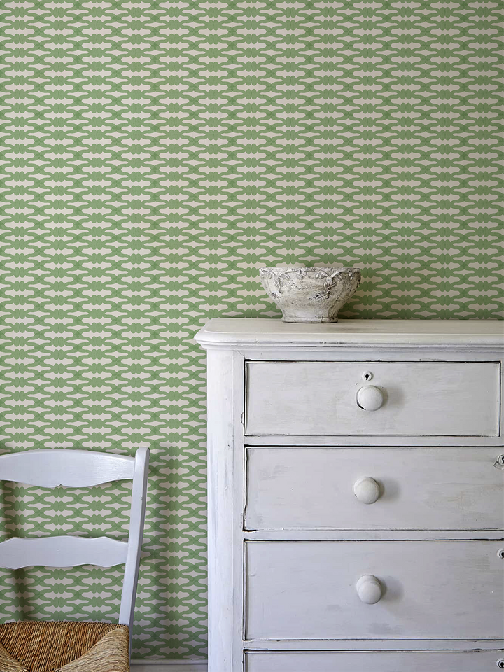 Knot green wallpaper