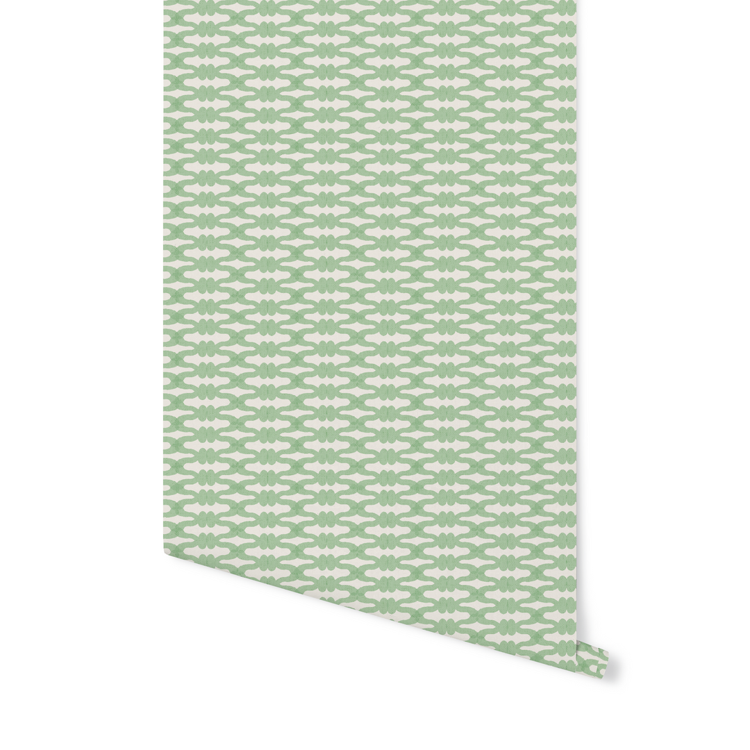 Knot green wallpaper