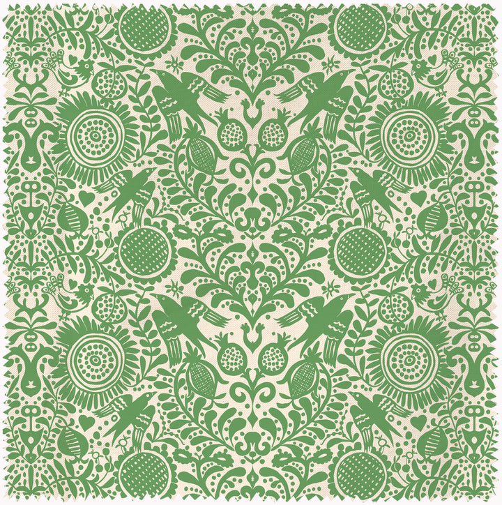 London Birds vert fabric