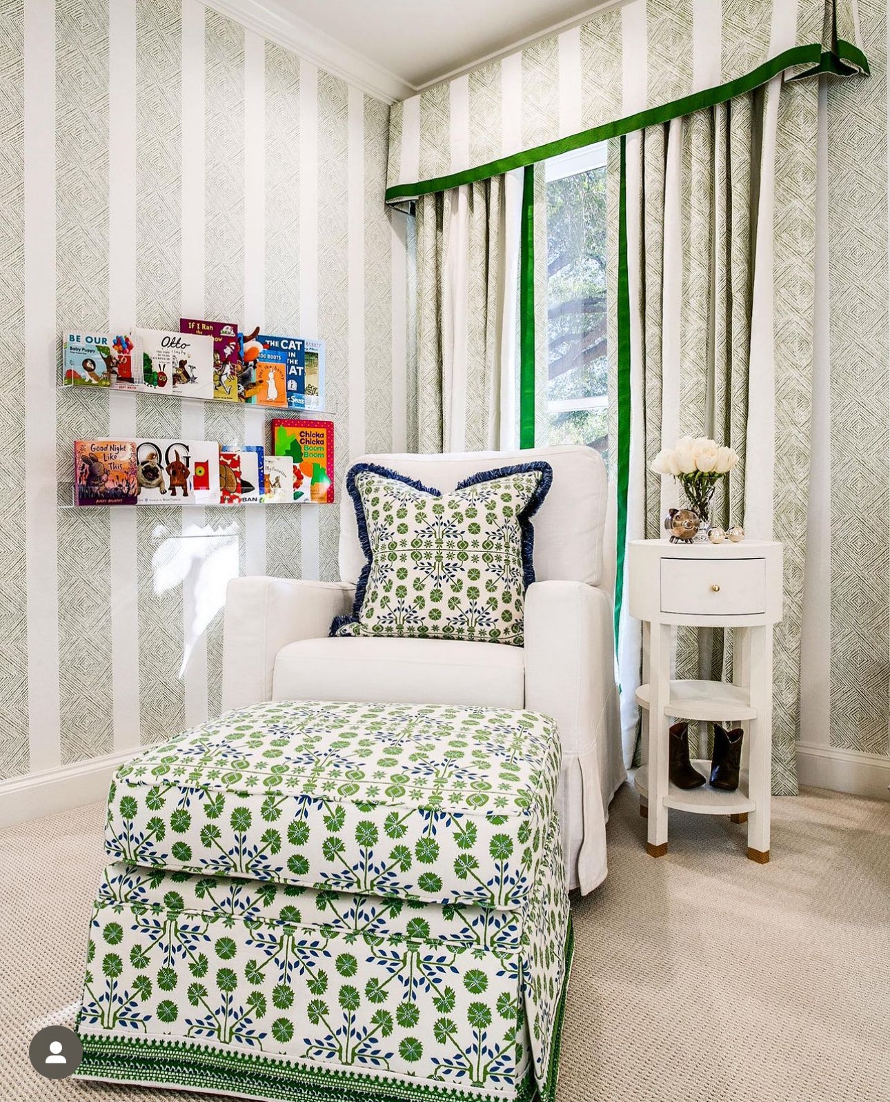 Zoe Verty Floral Geometric Designer Linen Fabric | Charlotte Gaisford