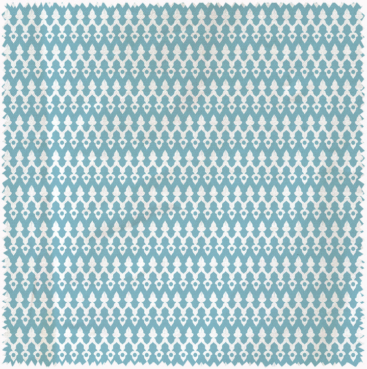 Tea for two warm blue fabric