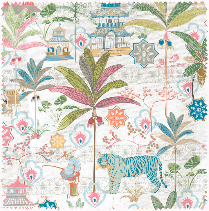 Tiger blue fabric