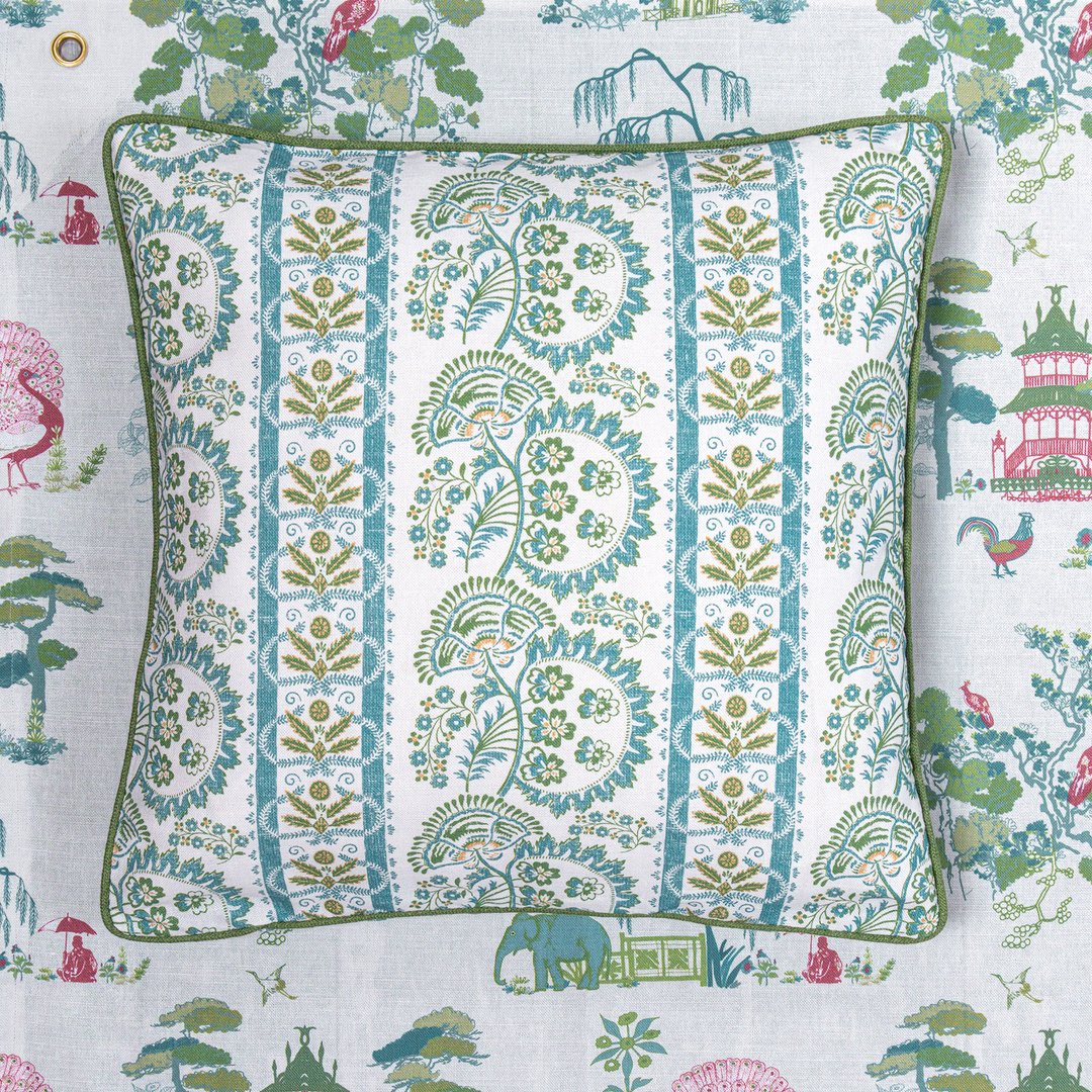 Serena aqua fabric